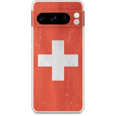 Switzerland Flag Distressed Google Pixel 8 Pro Skin